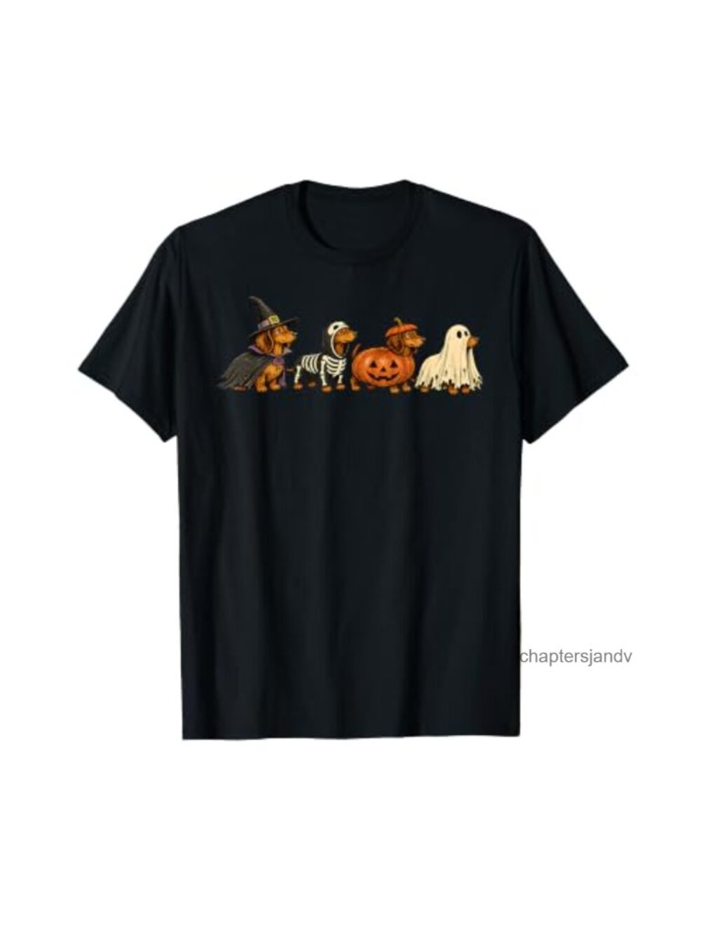 Dachshund Ghost Pumpkin Halloween Costume Novelty T-Shirt